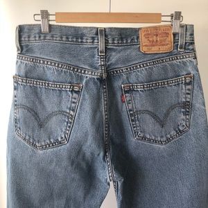 VTG Levis Distressed Raw Edge Straight Cut Wide